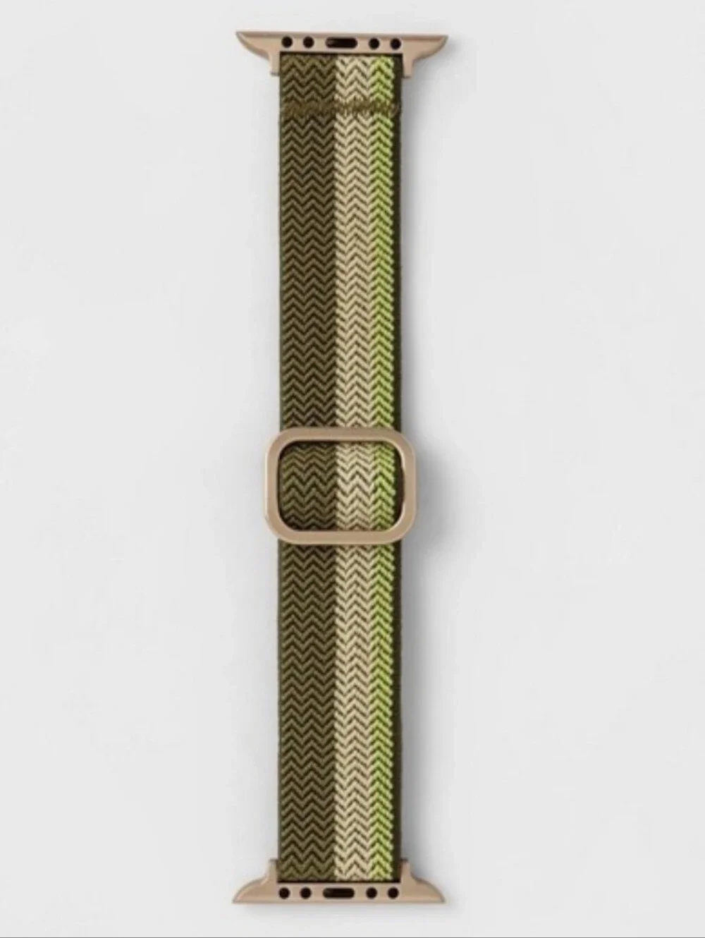 Heyday Woven Knit Watch Band For 42- 49mm Apple Watches Sage Green Stripe Unisex